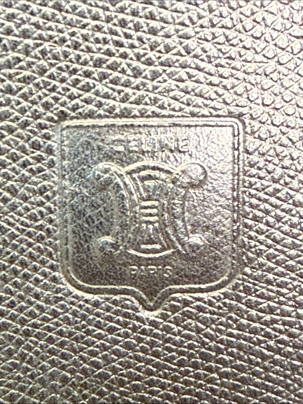 CELINE Macadam Black Leather Bifold Wallet Gold Tone Corner Hardware - Picture 2 of 8